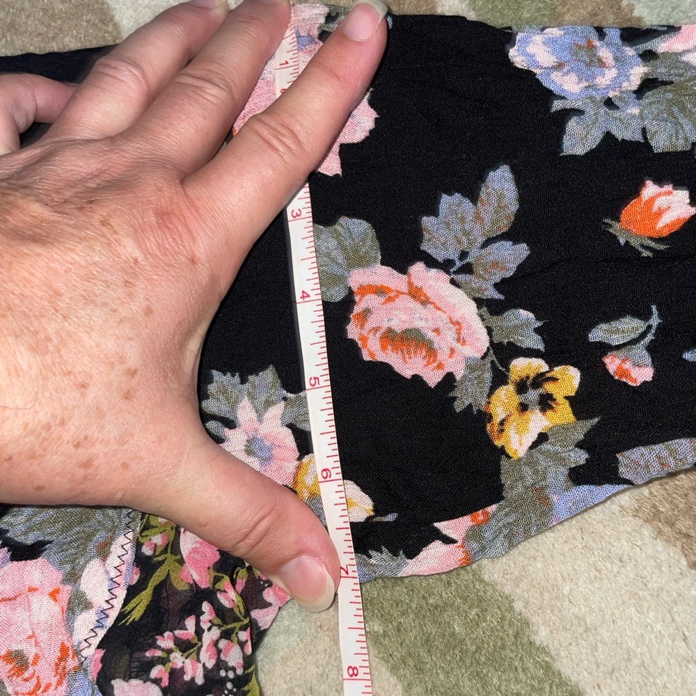 Free People Hold on to me floral L/S blouse, Small - Picture 13 of 14